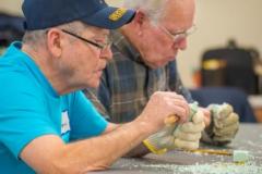 Cornbelt Carving Club demonstration and instruction at the Normal Activities and Recreation Center.